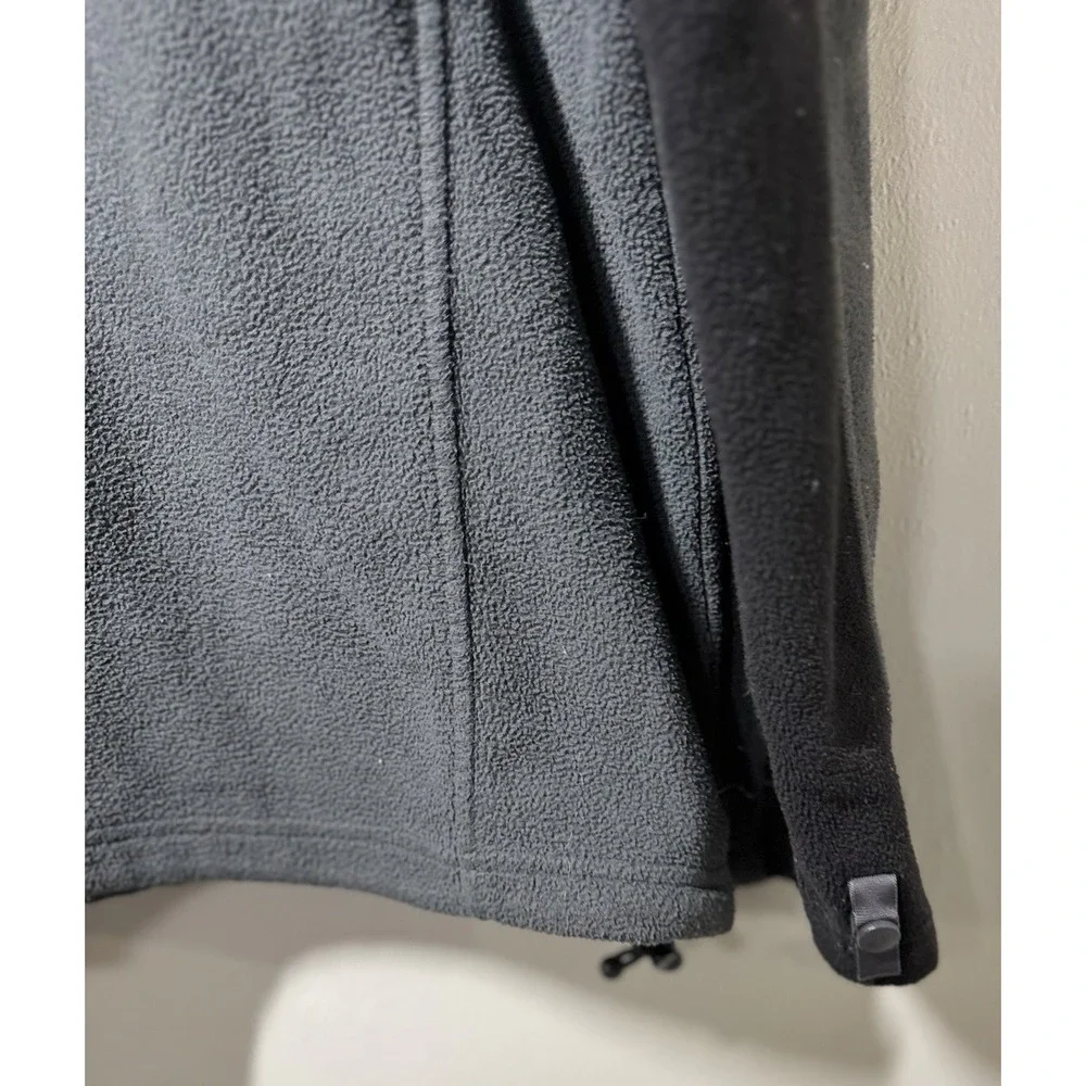 The North Face Full Zip Fleece Jacket Men's Size XL Black Grey Outdoor Hiking